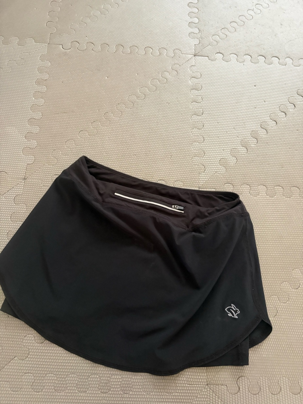 rabbit black mini skirt